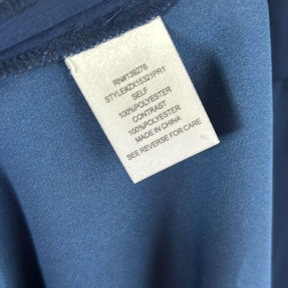 NWT Daniel Rainn Boho Flowy Semi Sheer Sleeveless V-Neck Dress Blue Plus Sz 1X - Picture 8 of 9